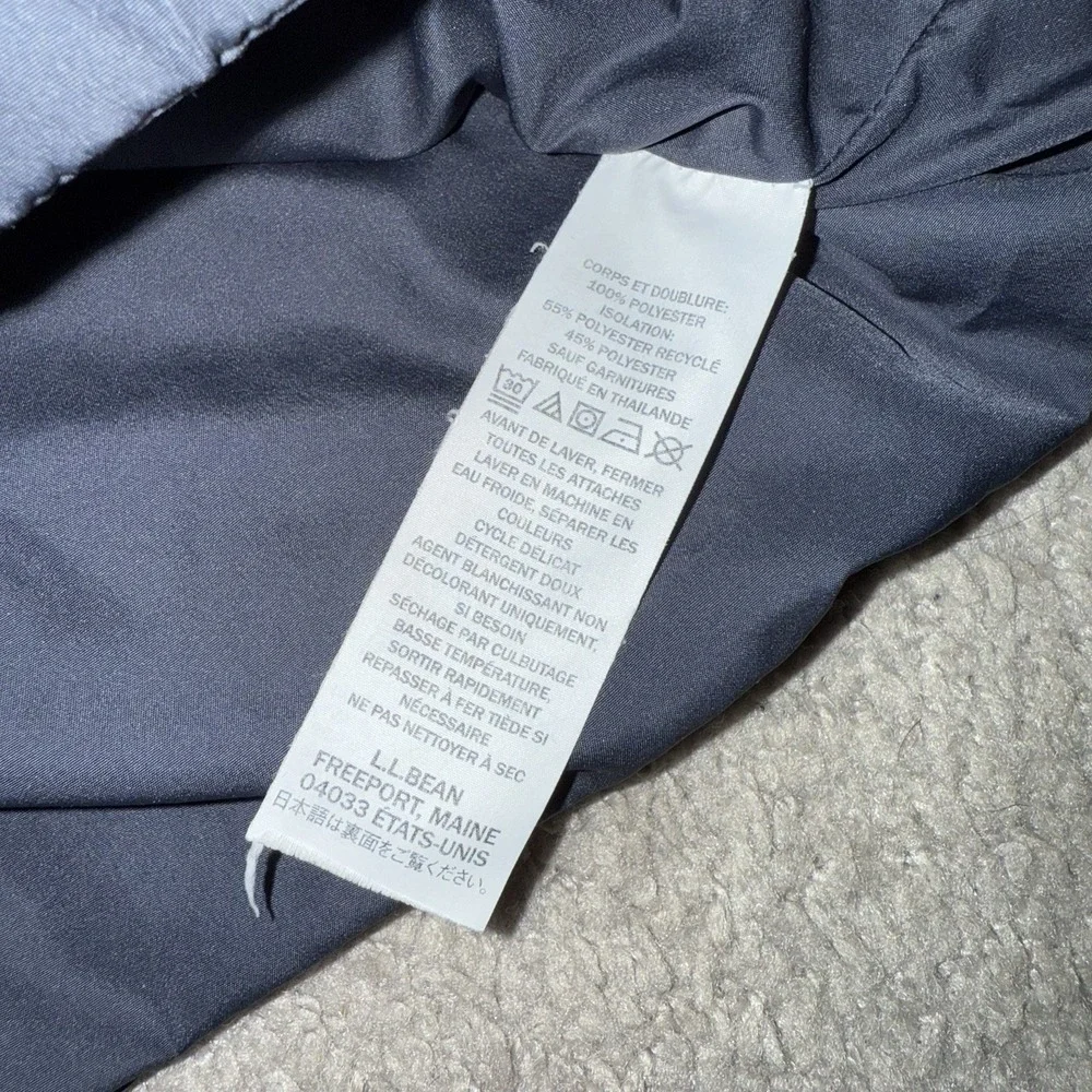 L.L Bean Men's Mountain Classic Puffer 1/4 Zip Pullover Jacket Navy XXL Outdoors - Picture 8 of 12